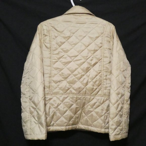 CASUAL IDENTITY | large | Camel Quilted Jacket With Gold Button-Up Front | NWOT - Picture 2 of 16